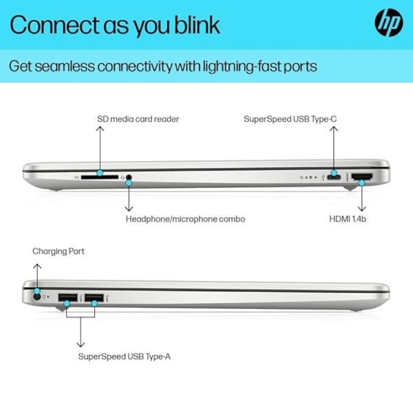 HP 15s Core i3 12th Gen (8GB RAM/512 GB SSD/FHD/Windows 11/MS Office 21/15.6” (39.6cm)/Silver/1.69kg) fy5006TU Laptop