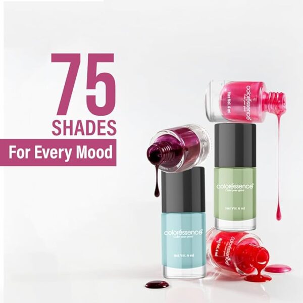 Coloressence Cute Coats Long Lasting Nail Paint | Chip Resistant | Quick Dry | One Swipe Application | Toxin Free|Nude Lilac-6ml