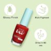 SUGAR POP Nail Lacquer 18 Red Rum (Bright Red) | Dries In 45 Seconds | Chip-Resistant | Glossy Finish | High Shine | Nail Polish For Women, 10 ml