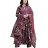 Alvami Women Anarkali Kurta and Pant Set with Dupatta