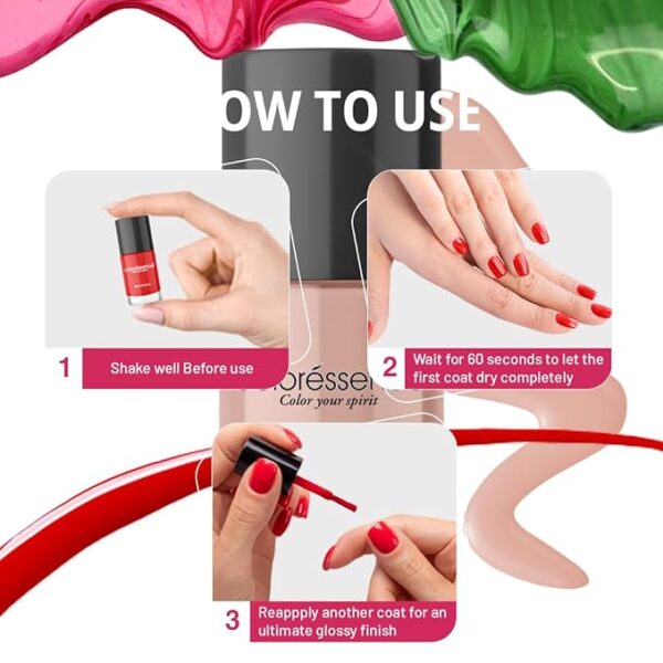 Coloressence Cute Coats Long Lasting Nail Paint | Chip Resistant | Quick Dry | One Swipe Application | Toxin Free|Nude Lilac-6ml