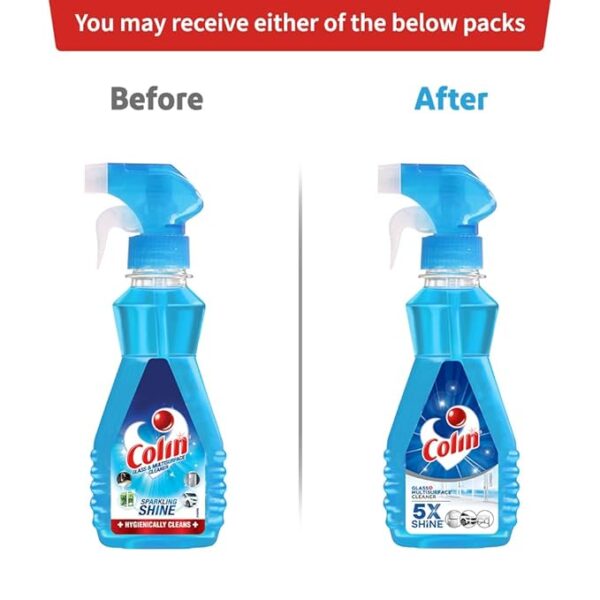 Colin 250 ml, Glass and Surface Cleaner Liquid Spray | India's #1 Glass Cleaner for Car, Kitchen and Home Surfaces | Multi Surface Cleaner