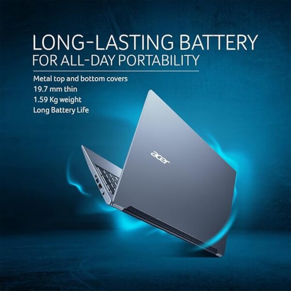 Acer Aspire Lite AMD Ryzen 5-5625U Premium Thin and Light Laptop (16 GB RAM/512 GB SSD/Windows 11 Home) AL15-41, 39.62 cm (15.6") Full HD Display, Metal Body, Steel Gray, 1.59 KG