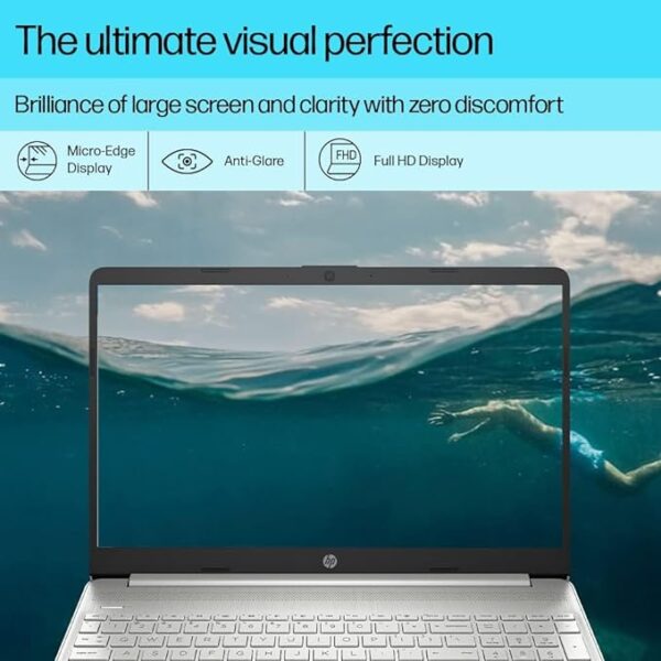 HP 15s Core i3 12th Gen (8GB RAM/512 GB SSD/FHD/Windows 11/MS Office 21/15.6” (39.6cm)/Silver/1.69kg) fy5006TU Laptop