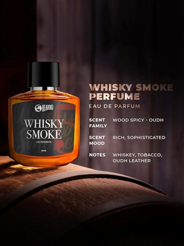 Beardo Whisky Smoke Perfume for Men, 100ml | Spicy, Woody - Oudh Scent Eau De Parfum | Long Lasting Mens Perfume | Best Date Night Fragrance Body Spray | Gift For Brother | Gift For Friends