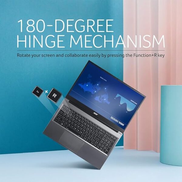 Acer Aspire Lite AMD Ryzen 5-5625U Premium Thin and Light Laptop (16 GB RAM/512 GB SSD/Windows 11 Home) AL15-41, 39.62 cm (15.6") Full HD Display, Metal Body, Steel Gray, 1.59 KG