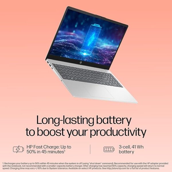 HP 15 Core i5 13th Gen (16GB RAM/512GB SSD/FHD/15.6" (39.6 cm)/Windows 11/MS Office' 21/Backlit Keyboard/Silver/ 1.59 kg) fd0221TU Laptop