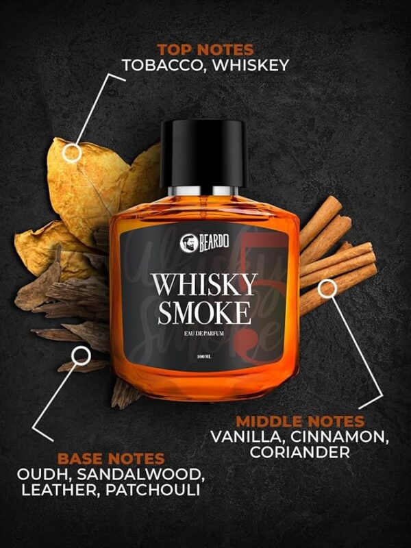 Beardo Whisky Smoke Perfume for Men, 100ml | Spicy, Woody - Oudh Scent Eau De Parfum | Long Lasting Mens Perfume | Best Date Night Fragrance Body Spray | Gift For Brother | Gift For Friends