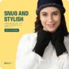 Boldfit Hand Gloves for Men & Women Winter Gloves for Men for Woolen Knitted Winter Gloves for Women Thermal Hand Gloves for Winter Warm Gloves for Women Winter Wear Unisex Hand Gloves - Black 1Pair
