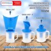 Asbob 3 in 1 steamer for cold and cough, vaporizer steamer for cough,cold and facial, steam inhaler & vapourisers for adult - Blue