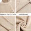 DENIMHOLIC Men High Neck Zipper Full Sleeve Cotton Knitted Winter Sweater