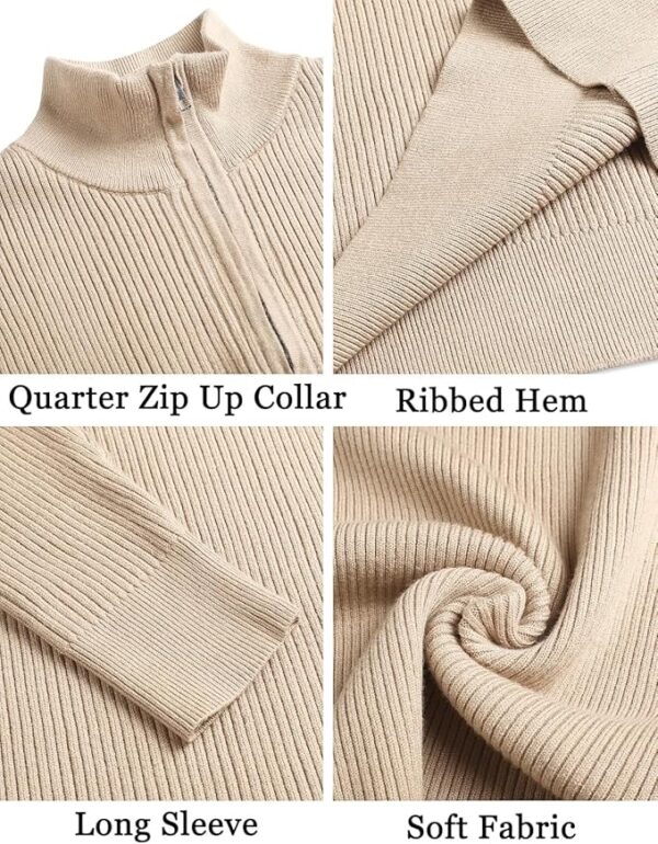 DENIMHOLIC Men High Neck Zipper Full Sleeve Cotton Knitted Winter Sweater