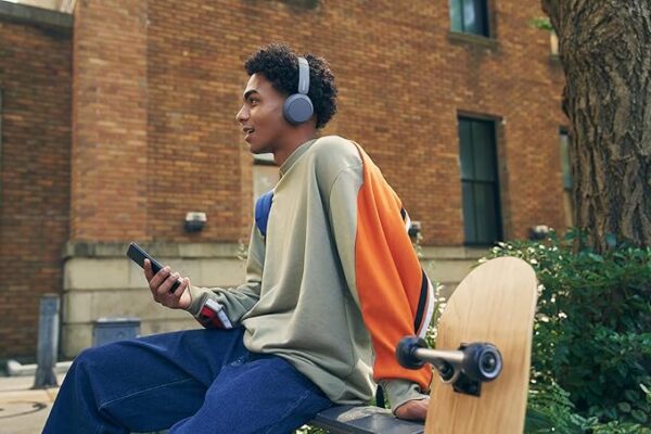 Sony WH-CH520, Wireless On-Ear Bluetooth Headphones with Mic, Upto 50 Hours Playtime, DSEE Upscale, Multipoint Connectivity/Dual Pairing,Voice Assistant App Support for Mobile Phones (Blue)