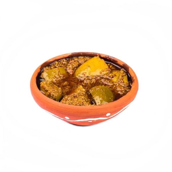 51jkL6+R6gL._SX679_ Jhaji Store's Mithila Special Mango Pickle | Bihari Style Aam Ka Achaar | Tangy and Spicy | Masaledaar & Khatta | 1-Inch Mango Pieces | Sun-Dried. No Artificial Preservatives & Colors | Bihari-Style Homemade Pickle, 250gm