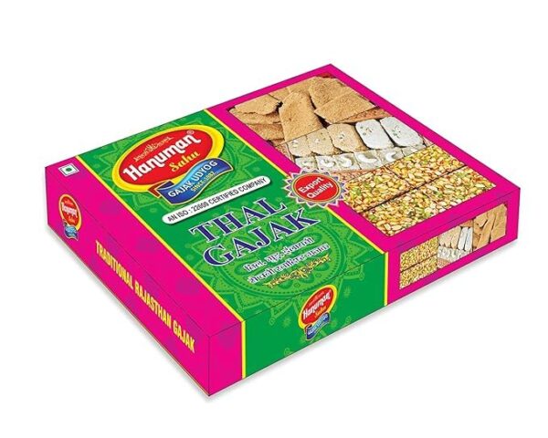 HANUMAN SAHU GAZAK UDYOG Hand Made |Thal Gajak | Til Patti Sesame Sweets | Authentic & Fresh | Indian Sweets | Festival Jaggery Mithai | Gazak | Gazzak | Gachak | (250gm)