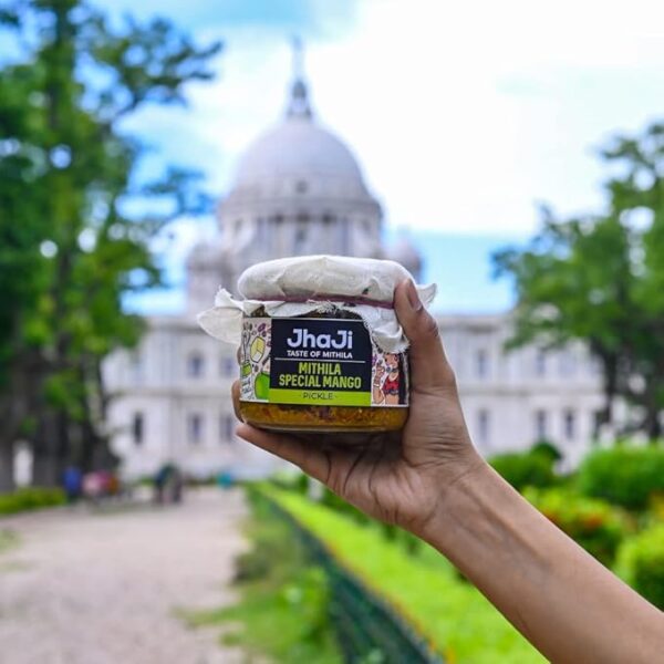 61PEjm59PTL._SX679_ Jhaji Store's Mithila Special Mango Pickle | Bihari Style Aam Ka Achaar | Tangy and Spicy | Masaledaar & Khatta | 1-Inch Mango Pieces | Sun-Dried. No Artificial Preservatives & Colors | Bihari-Style Homemade Pickle, 250gm