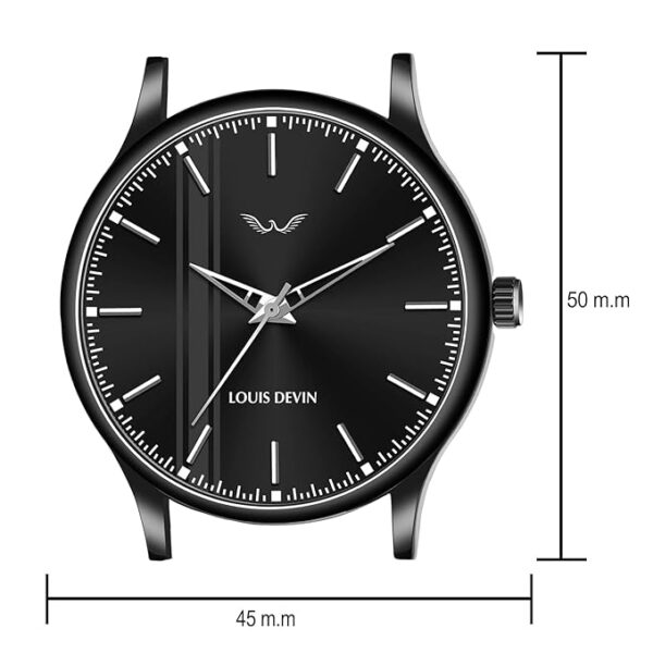 LOUIS DEVIN Silicone Strap Analog Wrist Watch for Men (Black/Blue/Red) | LD-BK054