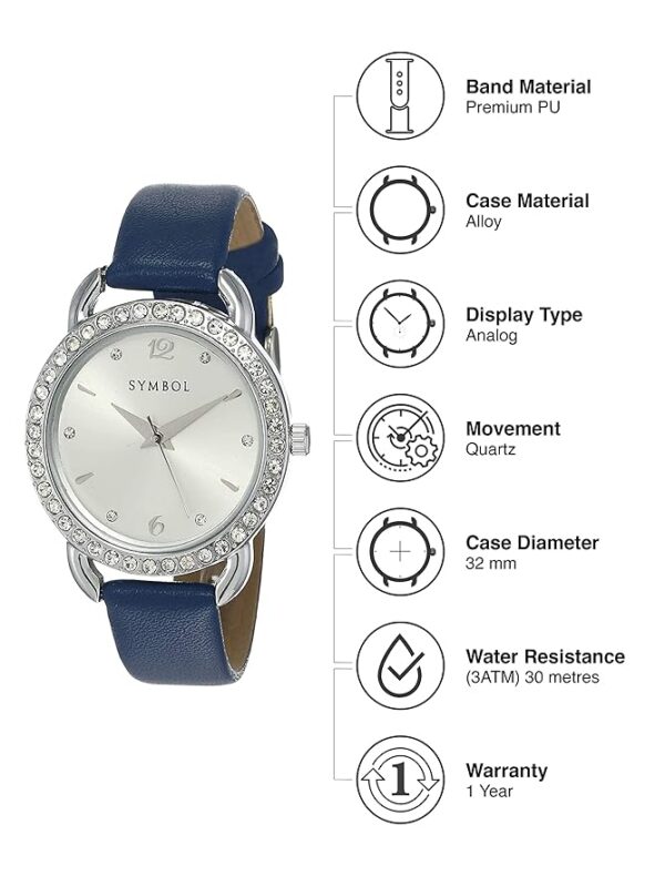 71s5mjZG7QL._SY879_ Amazon Brand - Symbol Analog Women's Watch (Dial Colored Strap)