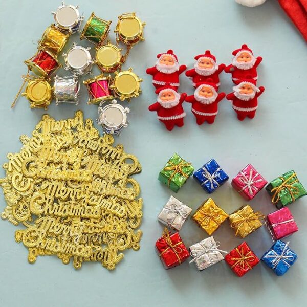 TIED RIBBONS Christmas Tree 3 Feet with 56 Decoration Ornaments Hanging Props for Table Office Artificial Xmas Tree Decor - Christmas Decorations Items for Home