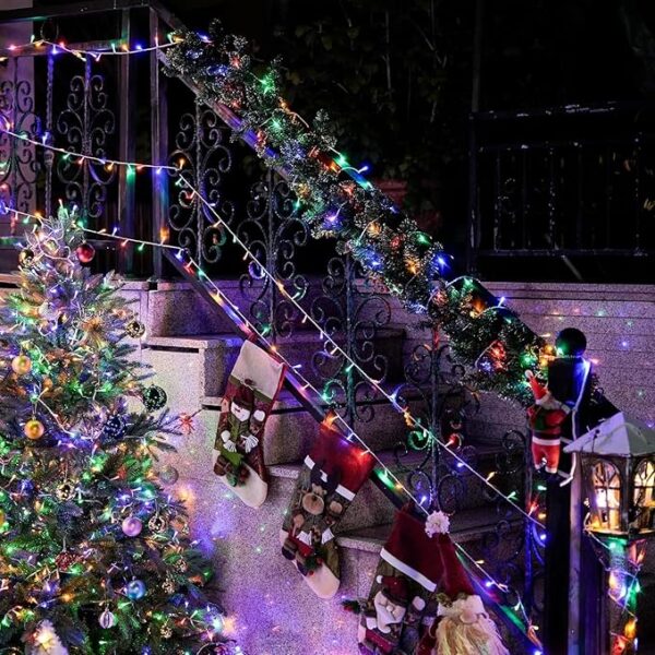 TEKCOOL 35 Feet Long LED Power Pixel Serial String Light, 360 Degree Light in Bulb | Copper Led Pixel String Light for Home Decoration,Diwali,Christmas(Multi) Pack of 1