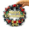 SAU RANG Designer Christmas Wreath/Wall Hanging/Decoration for Xmas Party/Christmas Decorations for Home (Black Pine Golden, 10)
