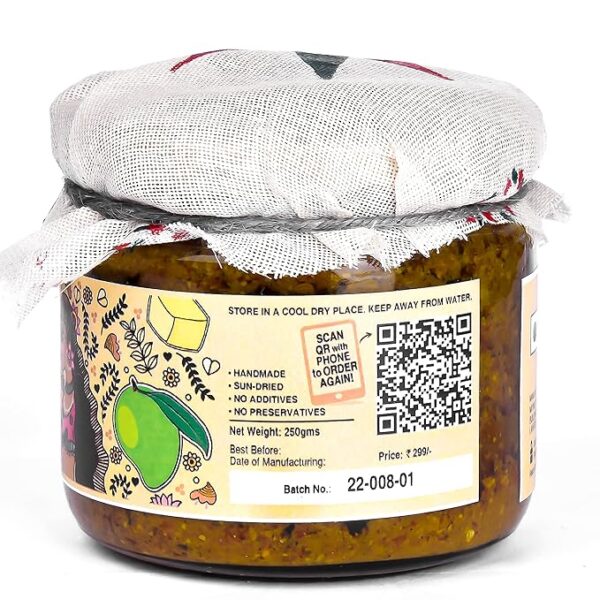 91j7JIHnpCL._SX679_ Jhaji Store's Mithila Special Mango Pickle | Bihari Style Aam Ka Achaar | Tangy and Spicy | Masaledaar & Khatta | 1-Inch Mango Pieces | Sun-Dried. No Artificial Preservatives & Colors | Bihari-Style Homemade Pickle, 250gm